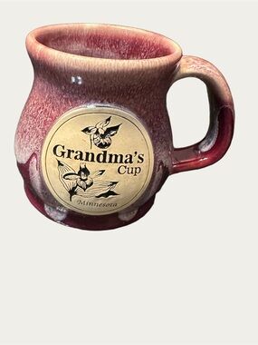 Grey Fox Pottery Grandma's Cup Minnesota Flower Ceramic Mug